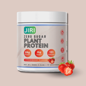 Jiri Nutrition Zero Sugar Plant Protein 600g - Strawberry Flavor