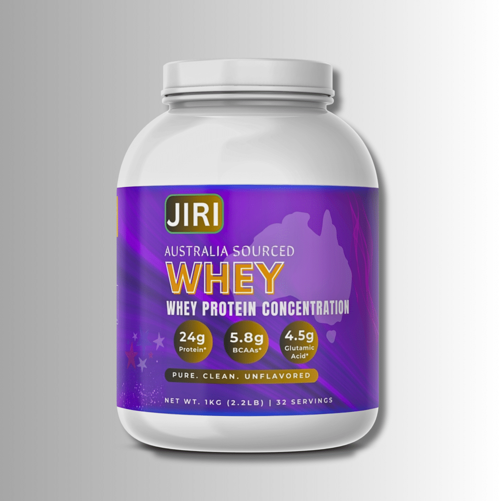 Jiri Nutrition Raw Whey Protein Concentrate, Unflavored, Australia Sourced 1kg 