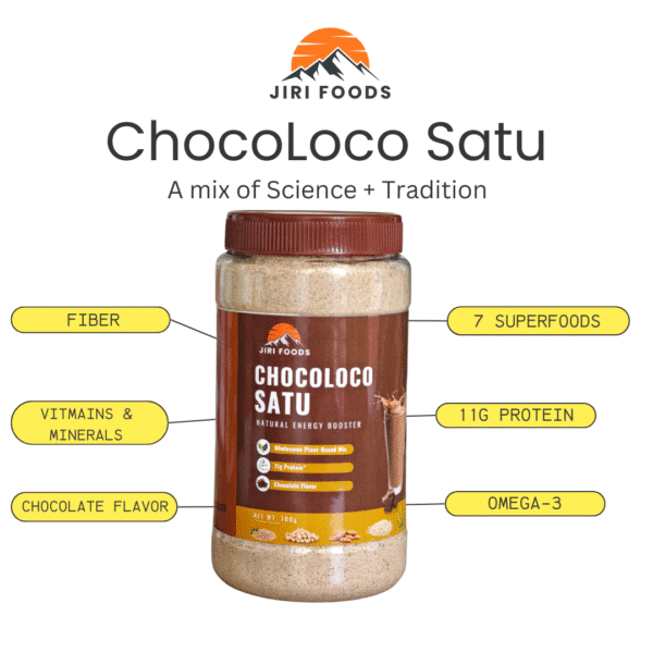 Jiri Foods ChocoLoco Satu 700g, Natural Premium Sattu - Image 3