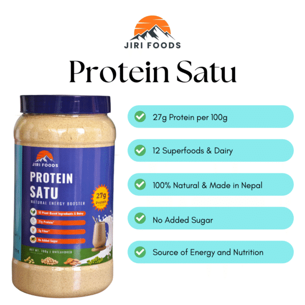 Jiri Foods Protein Satu 700g, Natural Premium Sattu, Unflavored and Unsweetened - Image 2