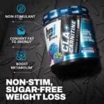 BPI Sports CLA + Carnitine Non-Stimulant Weight Loss Supplement 350g, 50 Servings - Image 5