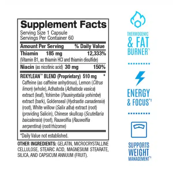 BPI Sports RoxyLean Fat Burner, 60 Capsules - Image 2