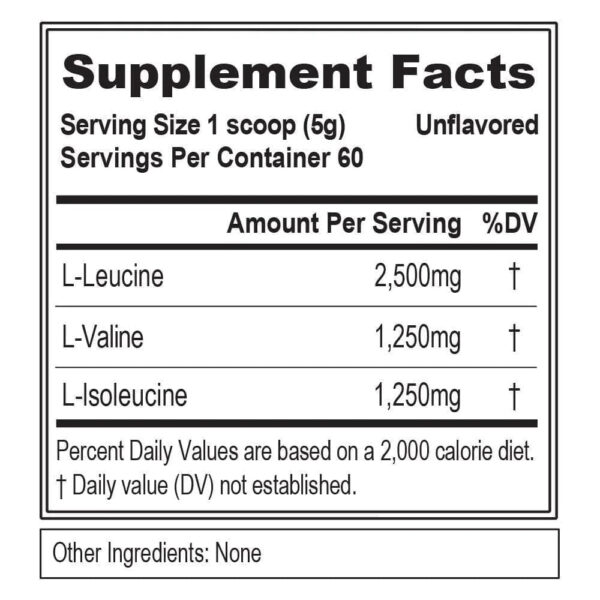 EVL BCAA 5000 Powder, 30 Servings, Blue Raz - Image 3