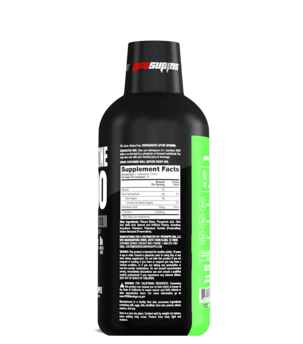 ProSupps L-Carnitine 3000mg Liquid Green Apple - Image 5
