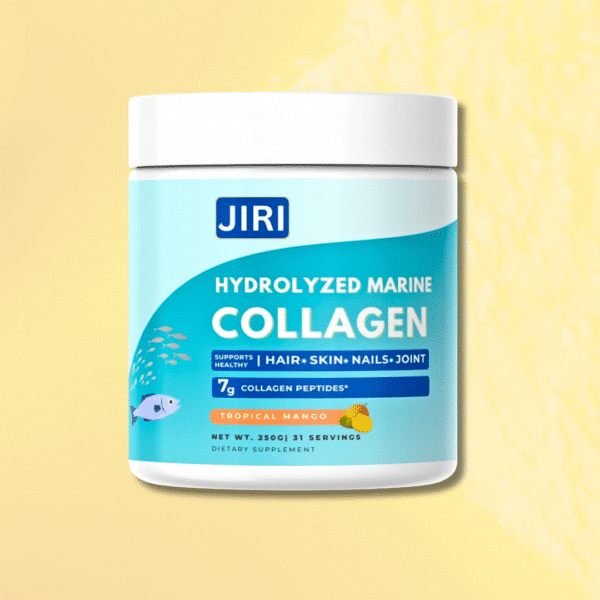 Jiri Nutrition Hydrolyzed Marine Collagen, Tropical Mango, 250g - Image 1