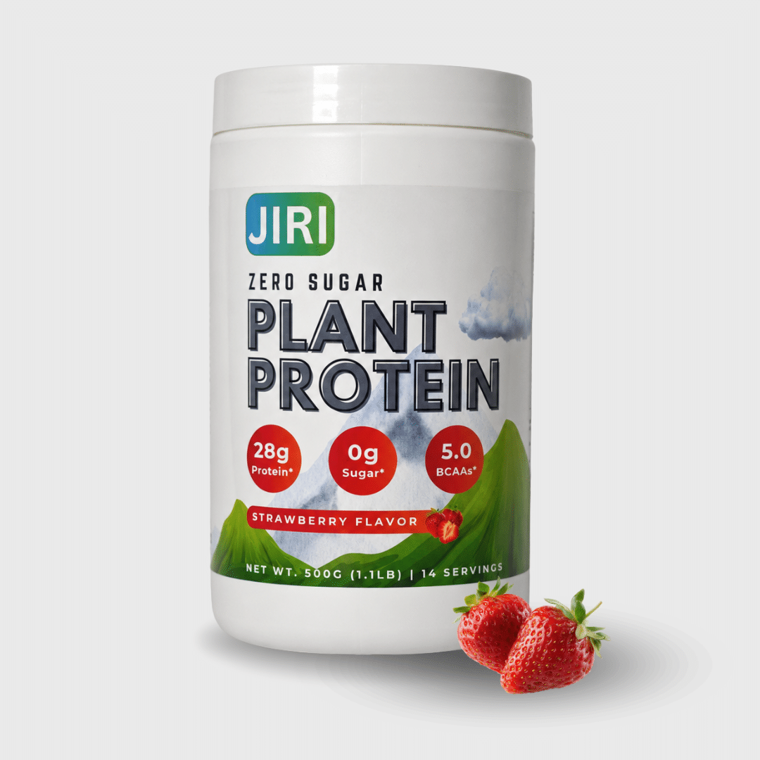 JiriNutrition Product Listing (E-Commerce) (21) Jiri Nutrition Zero Sugar Plant Protein 500g, Strawberry Flavor - Image 1