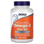 NOW Foods Omega-3 Molecularly Distilled Fish Oil 1000 mg (200 Softgels)