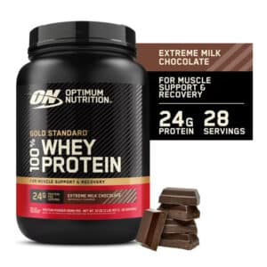 Optimum Nutrition Gold Standard 100% Whey Protein Powder, Extreme Milk Chocolate,2 LB