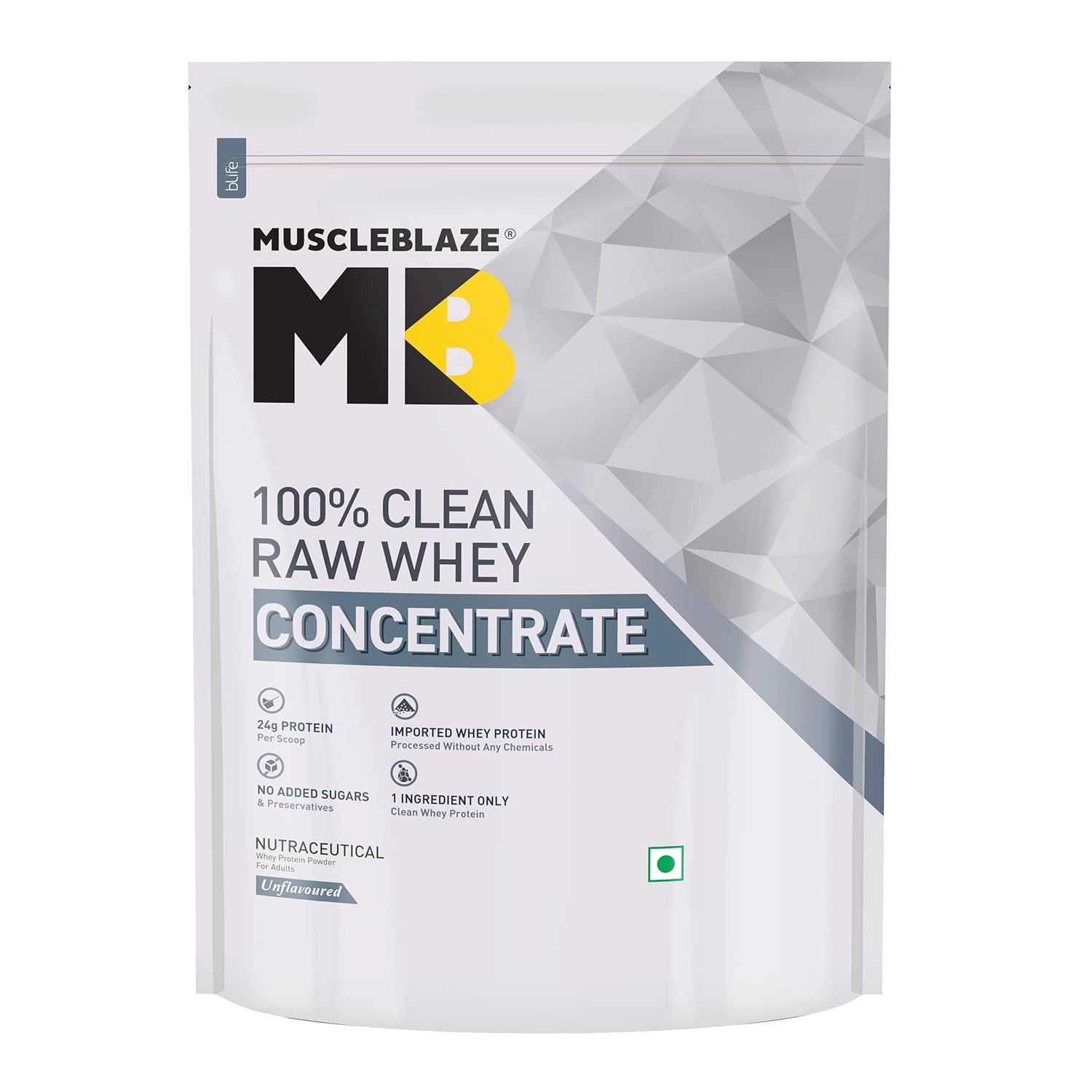 71Gseqa3AUL._SL1500_ MuscleBlaze 100% Clean Raw Whey Protein Concentrate - Image 1