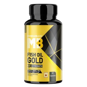 MuscleBlaze Omega 3 Fish Oil Gold, 60 Capsules