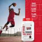 GNC Whey Protein Chocolate Fudge 2lb - Pro Performance - Image 2